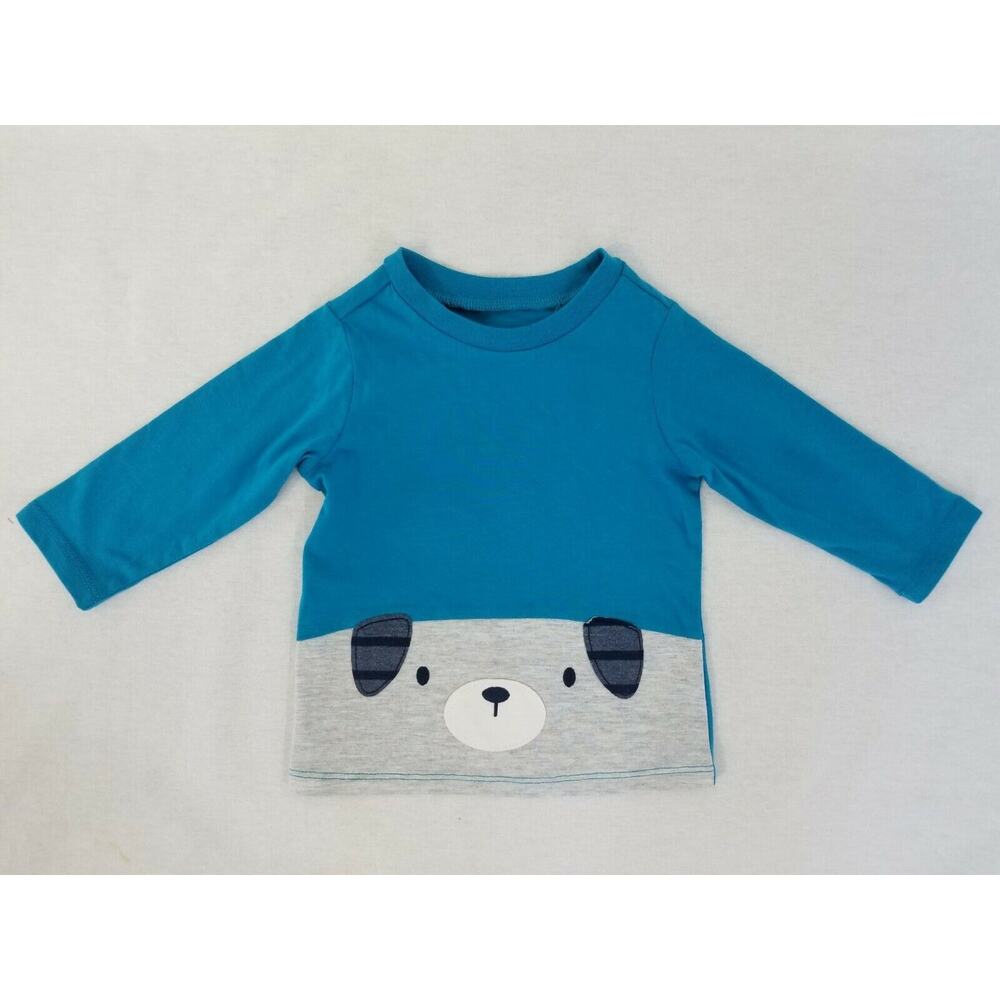First Impressions baby Boys blue bear long sleeve Shirt 6-9 months